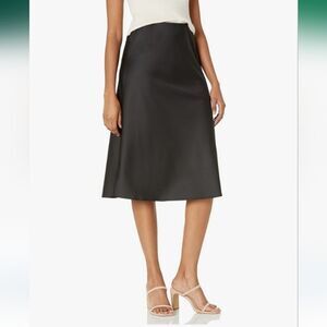 The Drop Black Maya Silky Slip Skirt Size Medium NWT